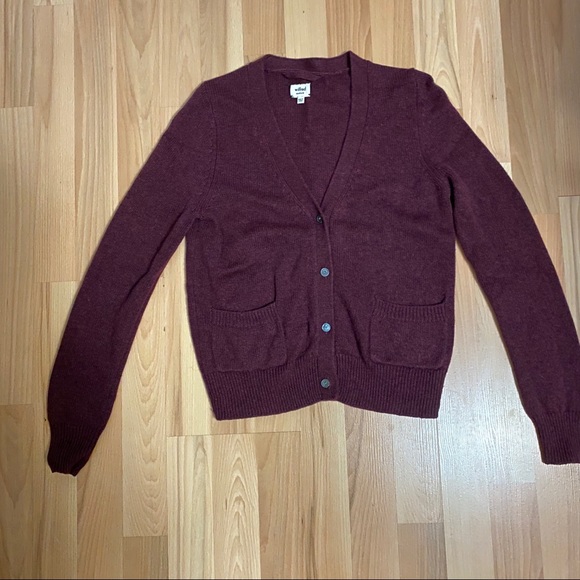 COPY - Aritzia Wilfred Cardigan in Burgundy Sz M